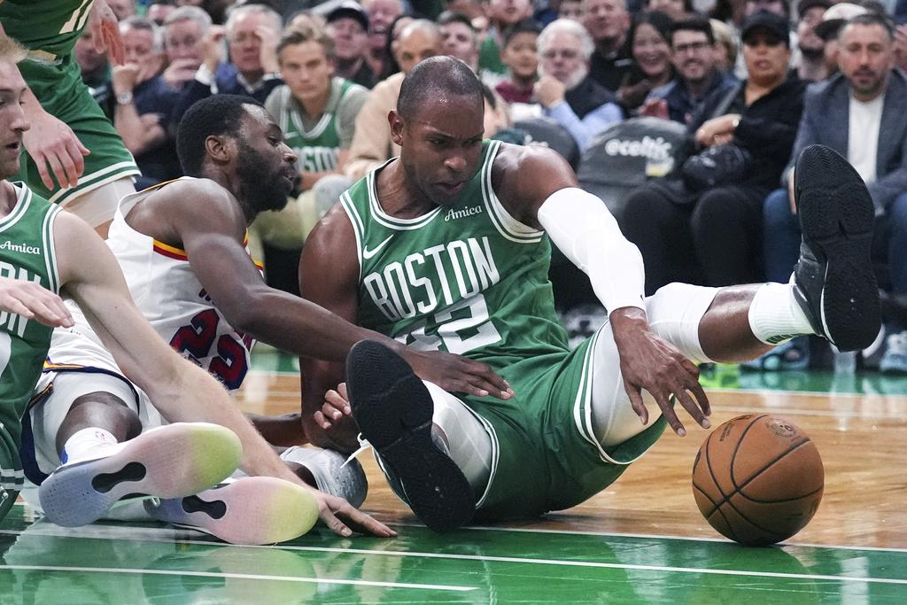 勇士作客118:112擊敗塞爾特人。(美聯社)