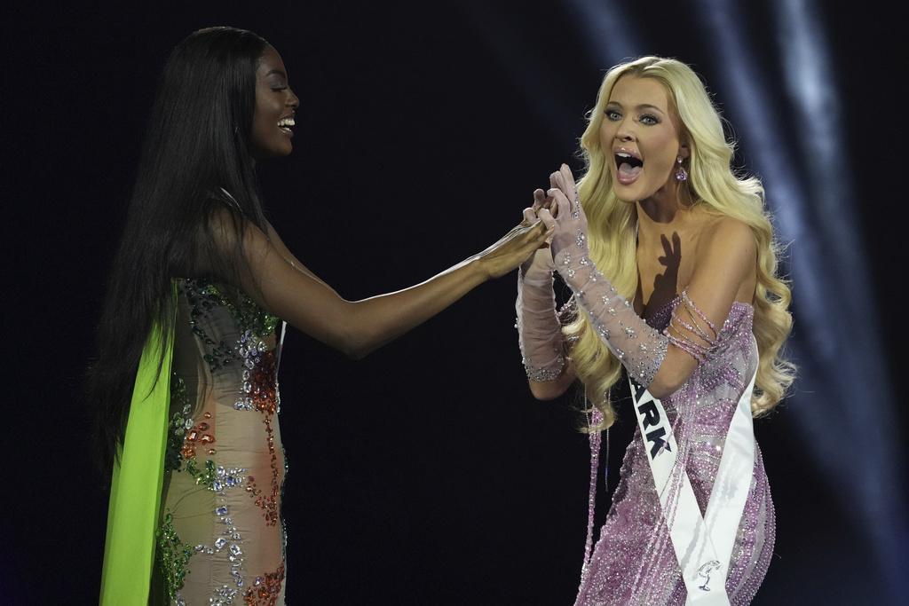 21歲丹麥小姐Victoria Kjaer Theilvig成為環球小姐2024冠軍。(美聯社)