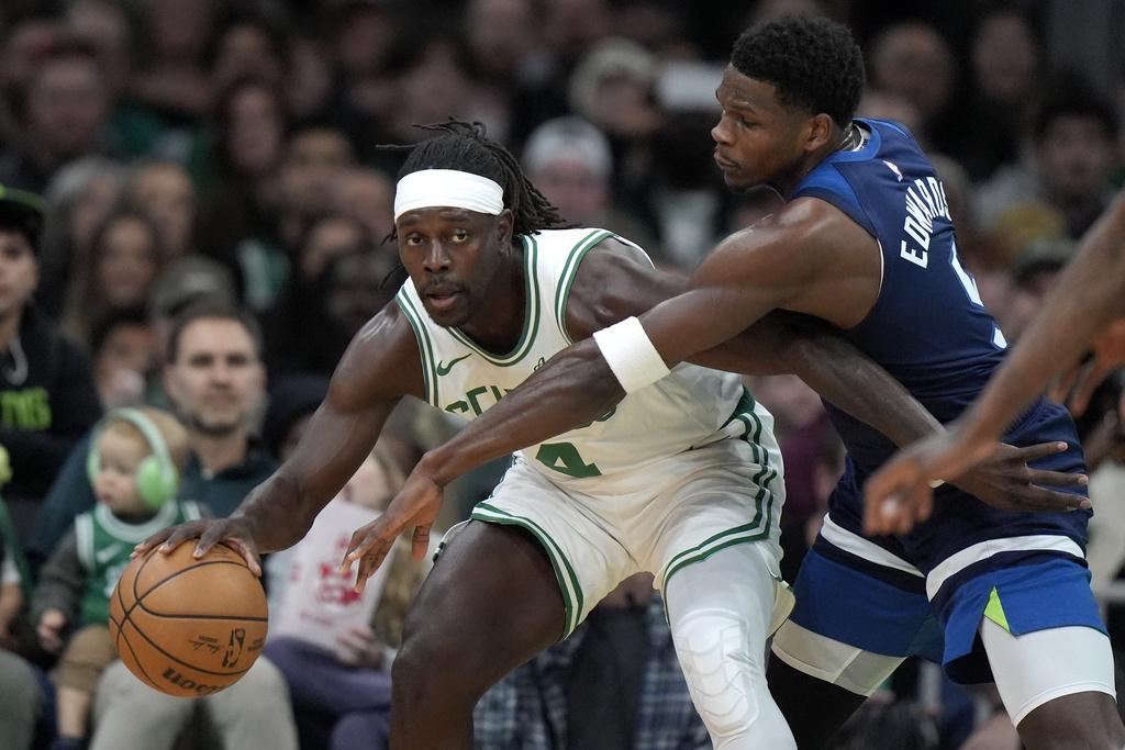 塞爾特人107:105擊敗木狼。(美聯社)