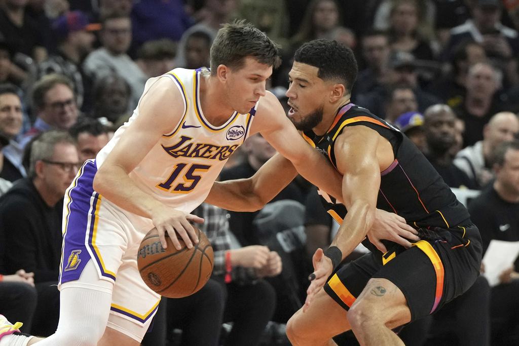 太陽127:100大勝湖人。(美聯社)