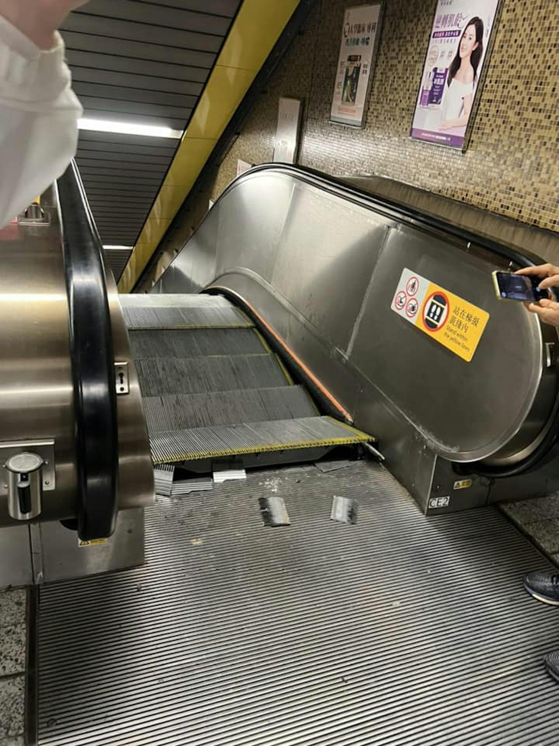 黃大仙發生「炒梯」事故。(網上圖片)