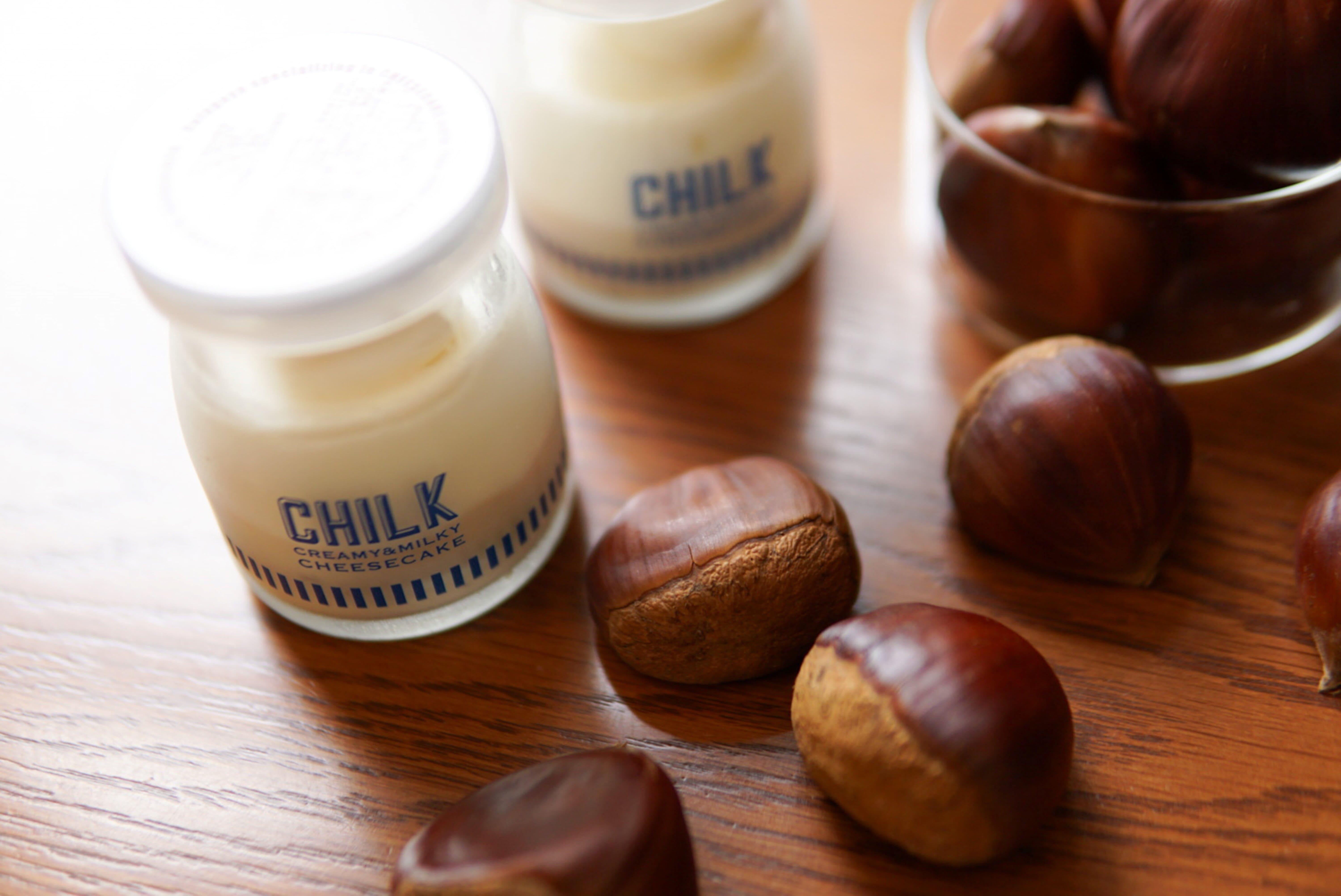 栗子味 CHILK 牧場牛奶樽裝芝士蛋糕(香港首賣)$65