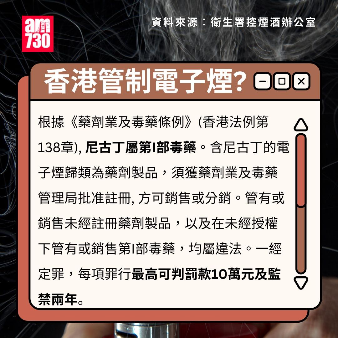 電子煙香港法例|香港管制電子煙(am730製圖)