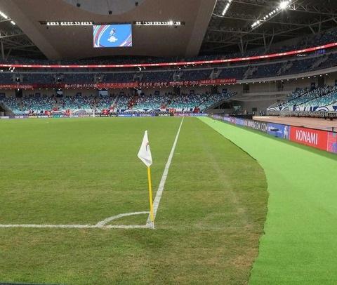 球場有明顯更改劃線痕跡。(網上圖片)