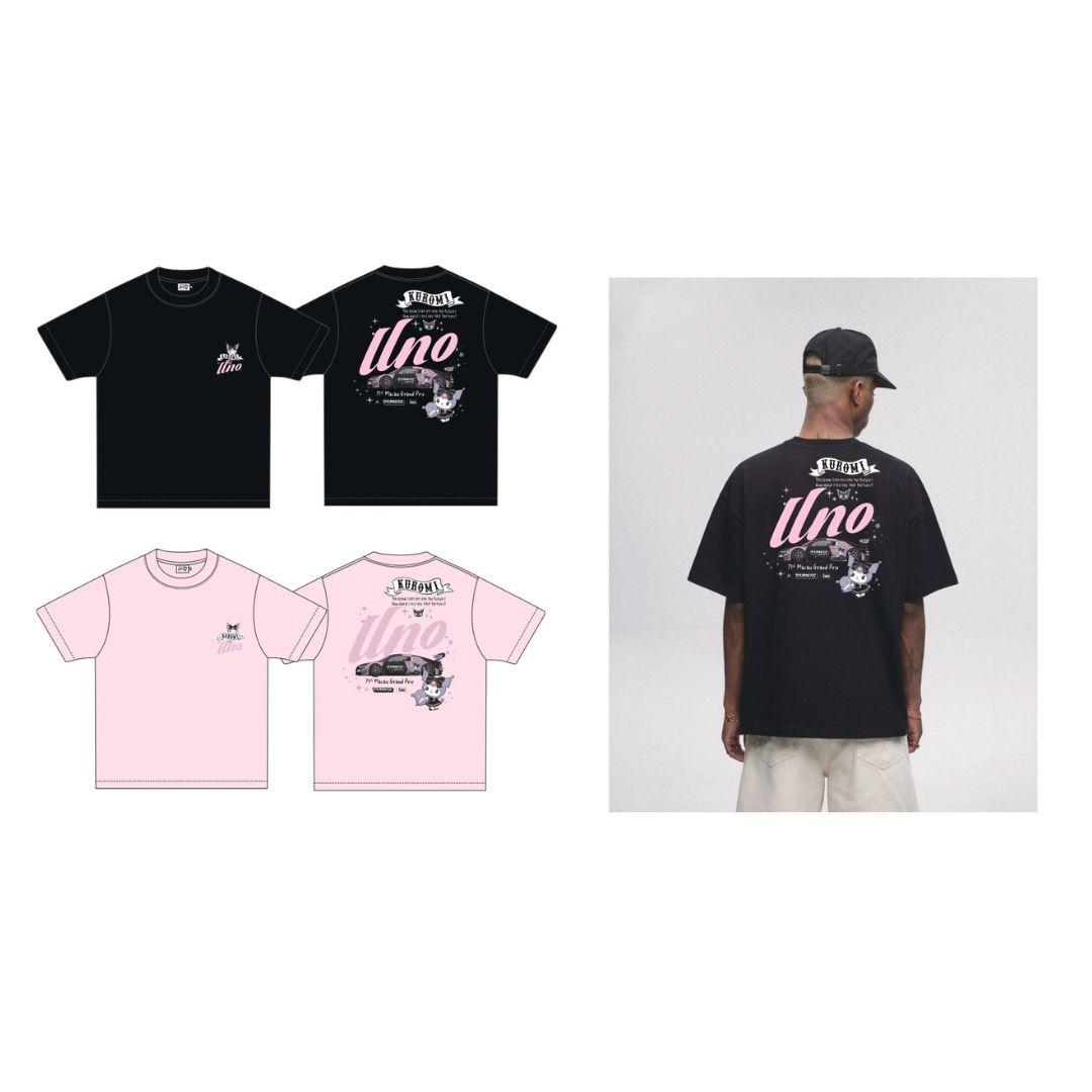 UNO Racing Team 推出的「Kuromi」主題T恤(黑色及粉紅色) $310
