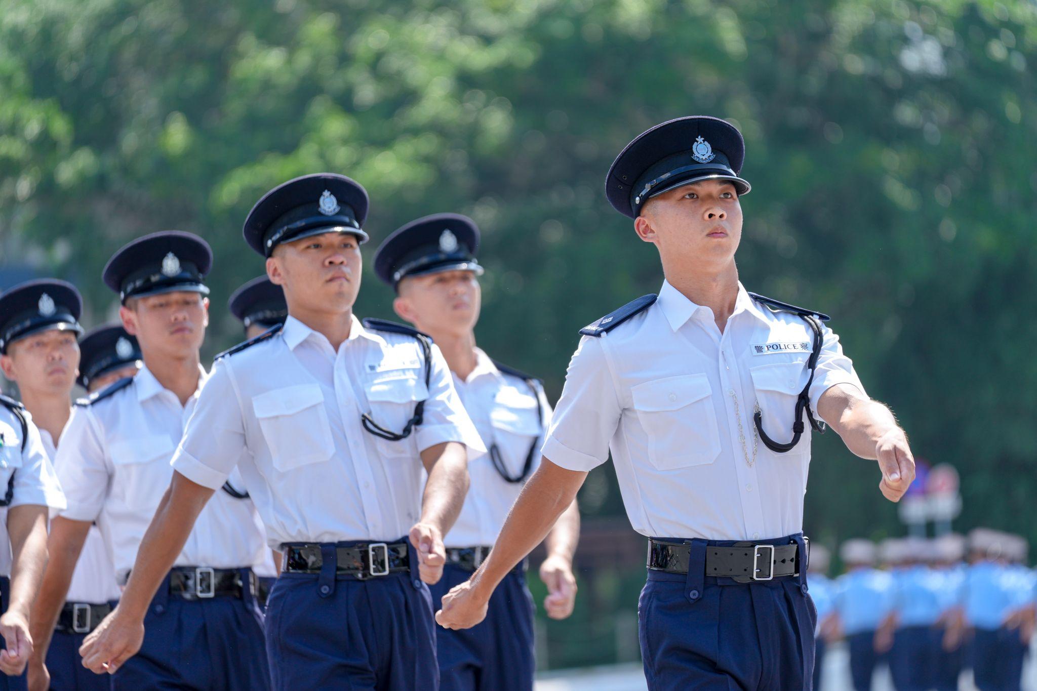 馮旌曜在社區參與會操典禮。(受訪者提供)