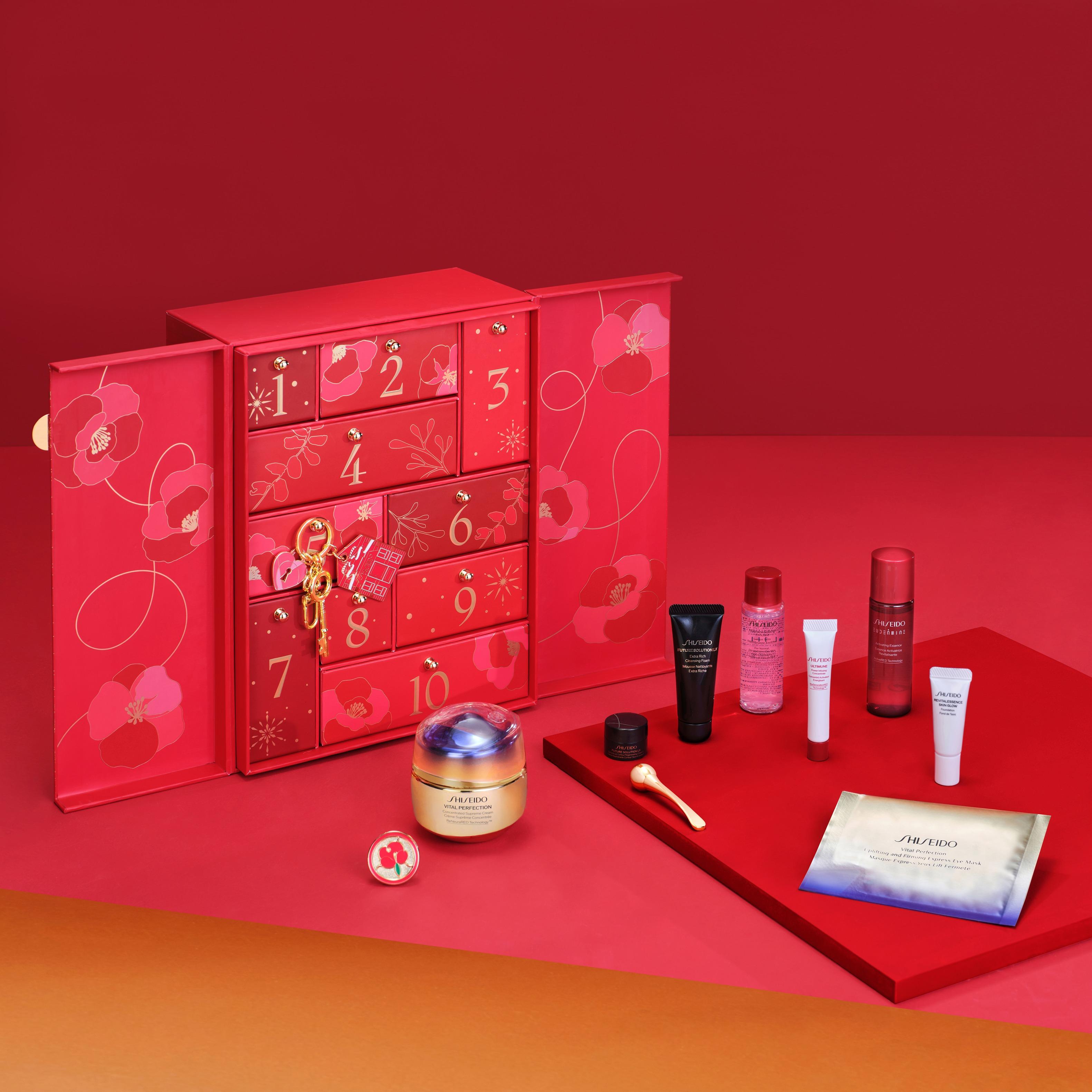聖誕倒數月曆2024|SHISEIDO限定閃亮珍藏禮盒及美妍組合 (價值$1,100)