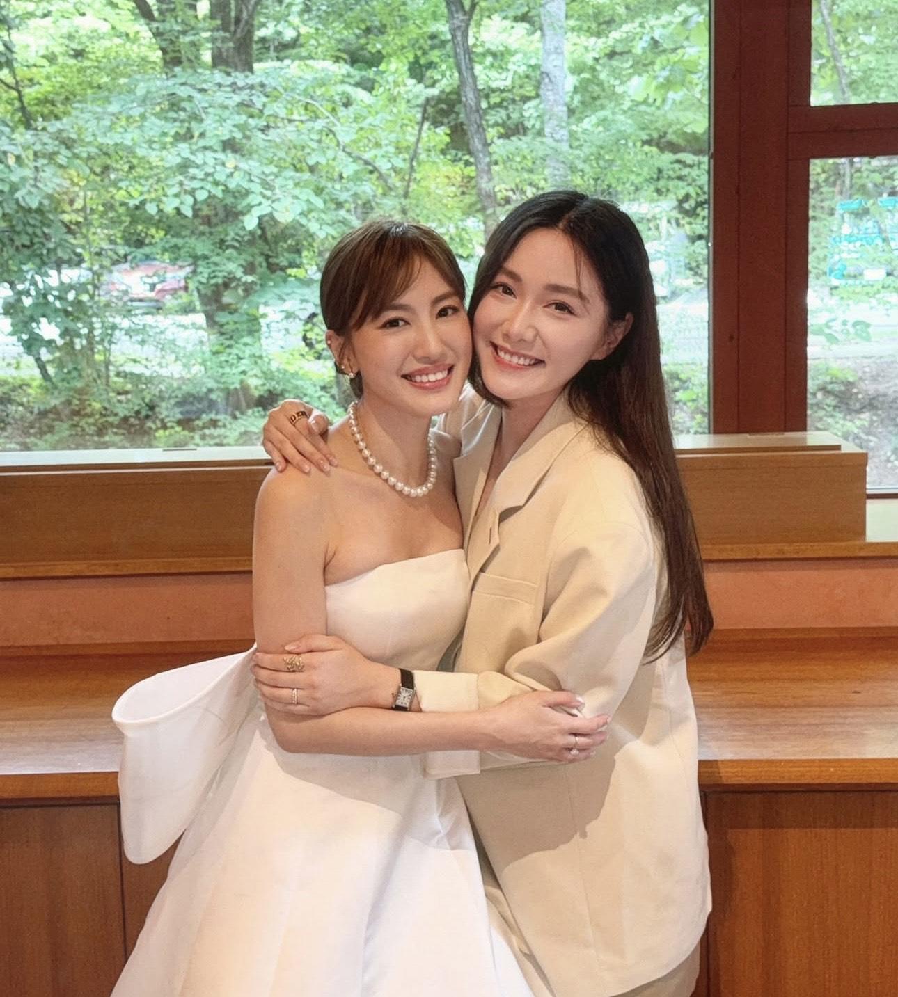 湯洛雯9月才飛日本出席蔣家旻婚禮 。