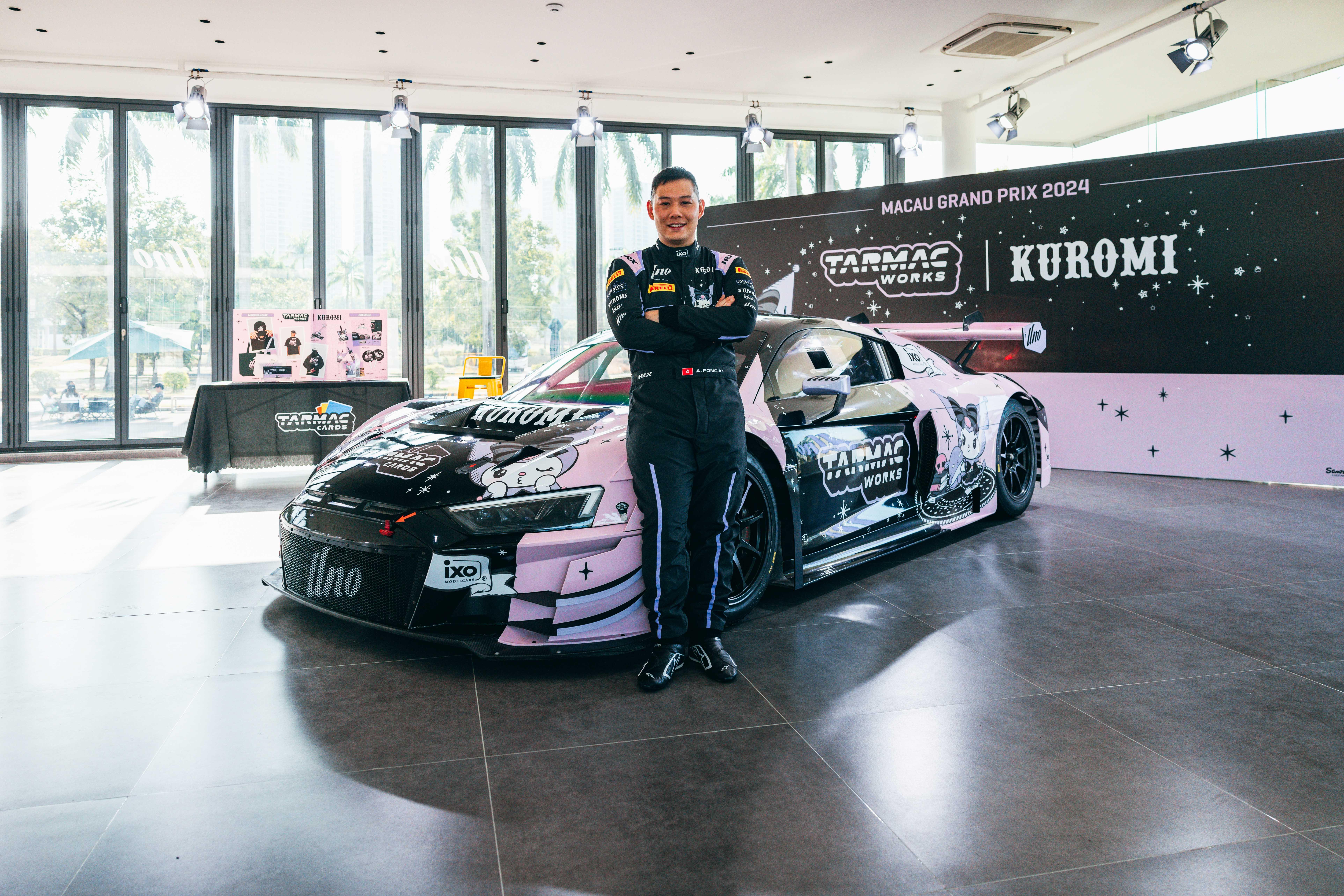 香港車手方駿宇(Adderly Fong)將再度挑戰FIA GT世界盃,駕駛Sanrio旗下人氣角色「Kuromi」拉花的Audi R8 LMS EVO 2賽車,參賽號碼為10號。
