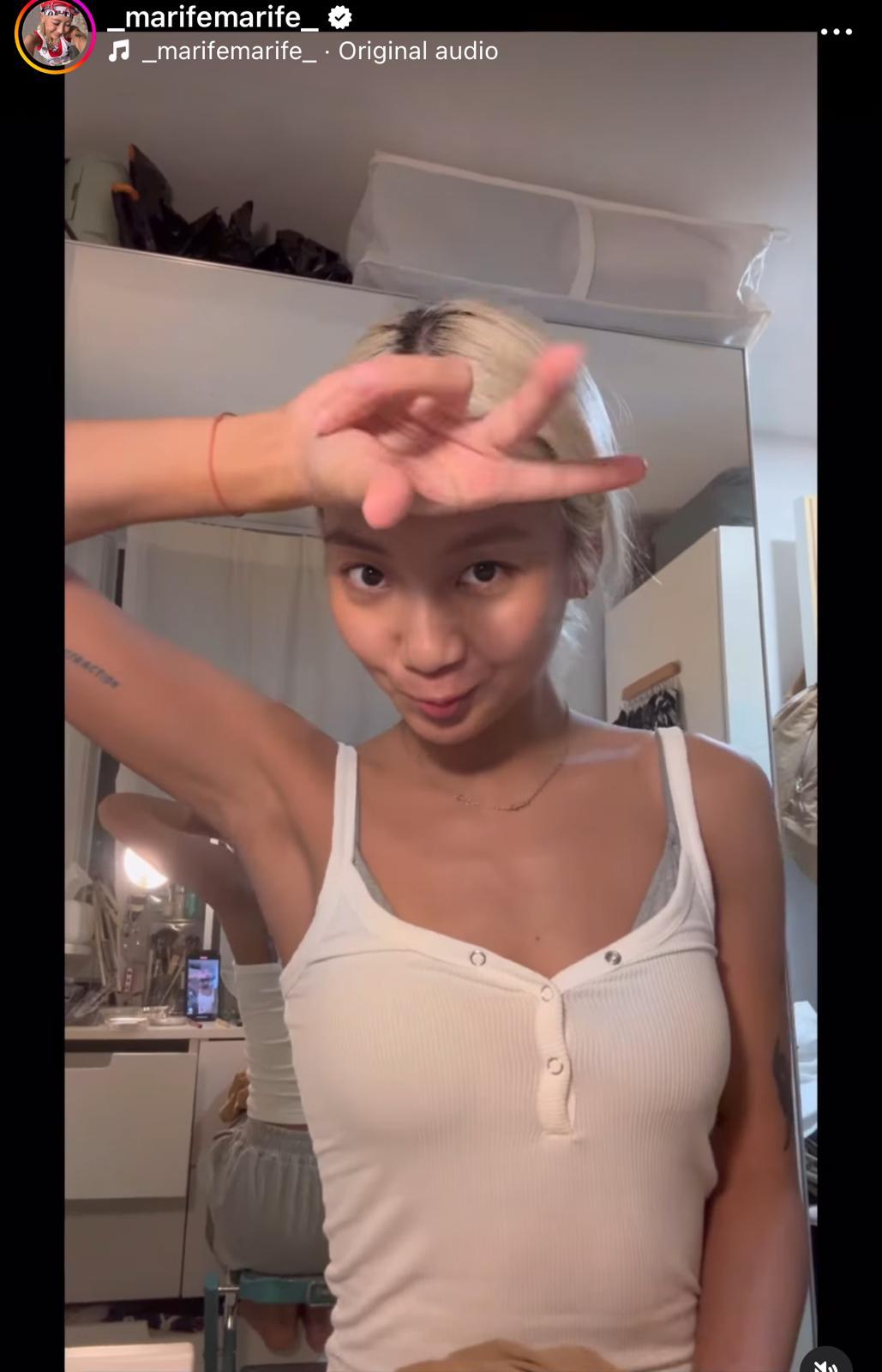 Marf於萬聖節笠絲襪化妝應節。