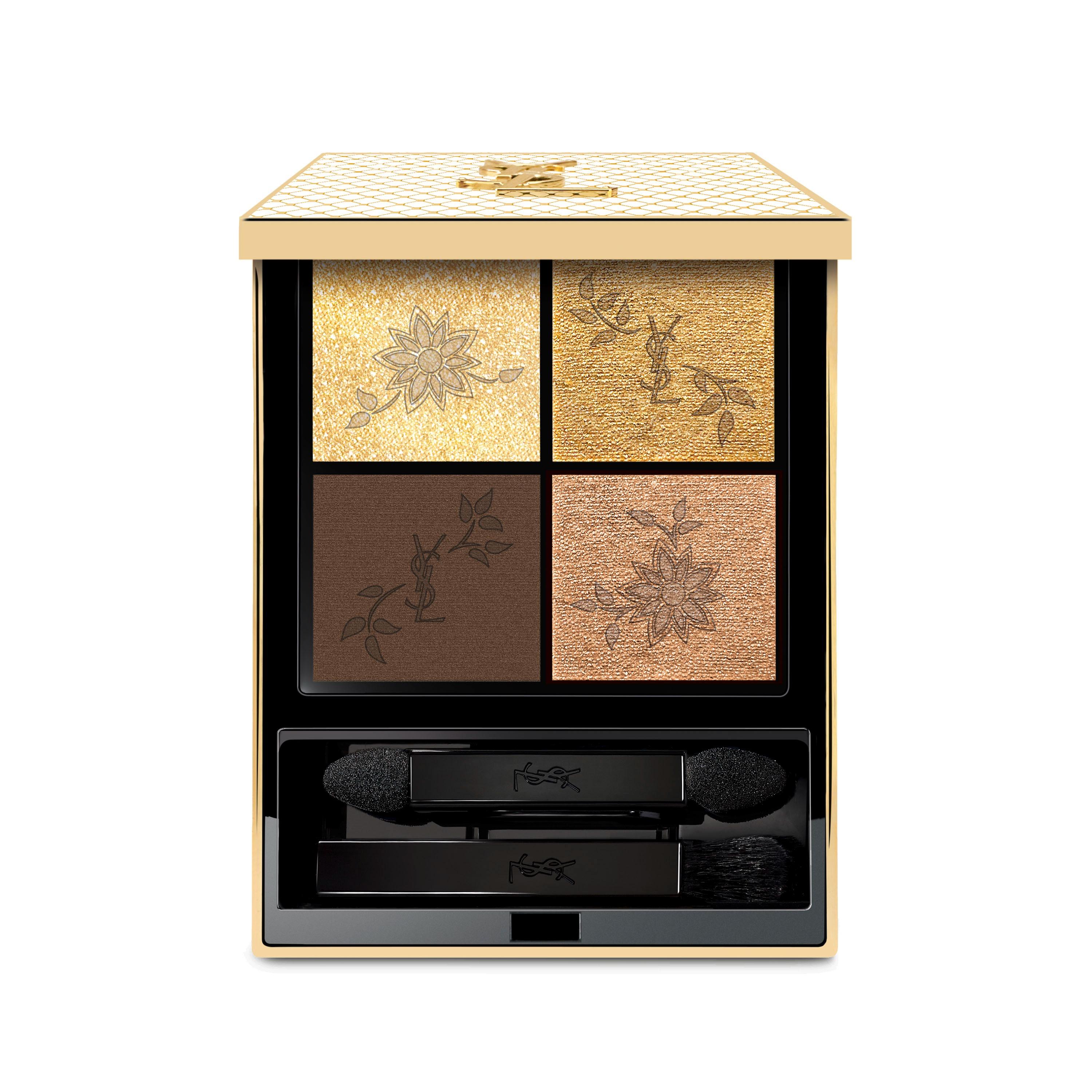 聖誕限量彩妝2024|YSL Beauty COUTURE MINI CLUTH 高訂皮革四色眼影盒 $655