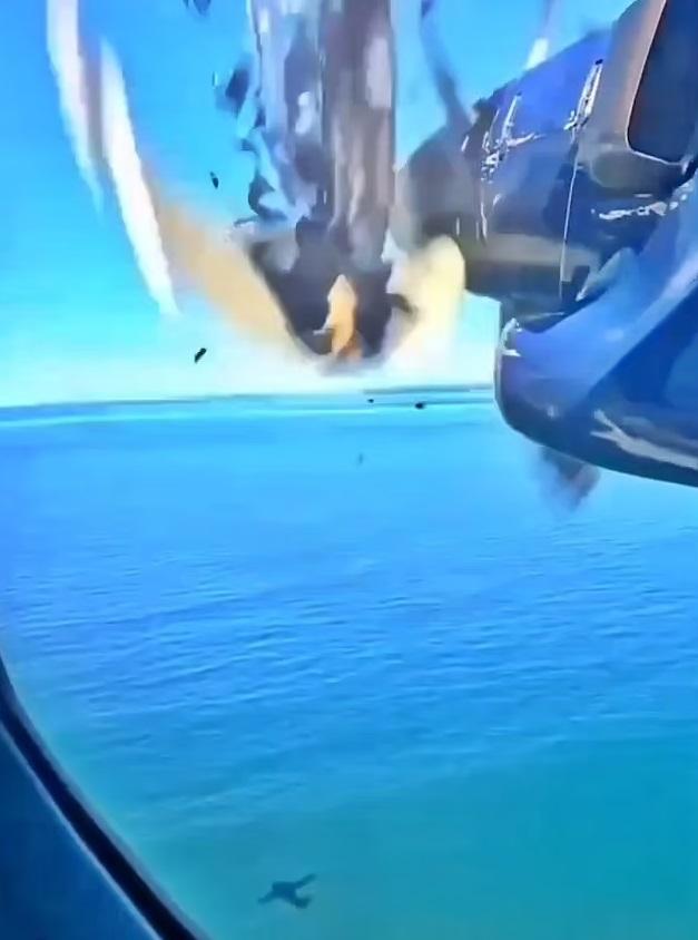 行李撞到螺旋槳。(互聯網)