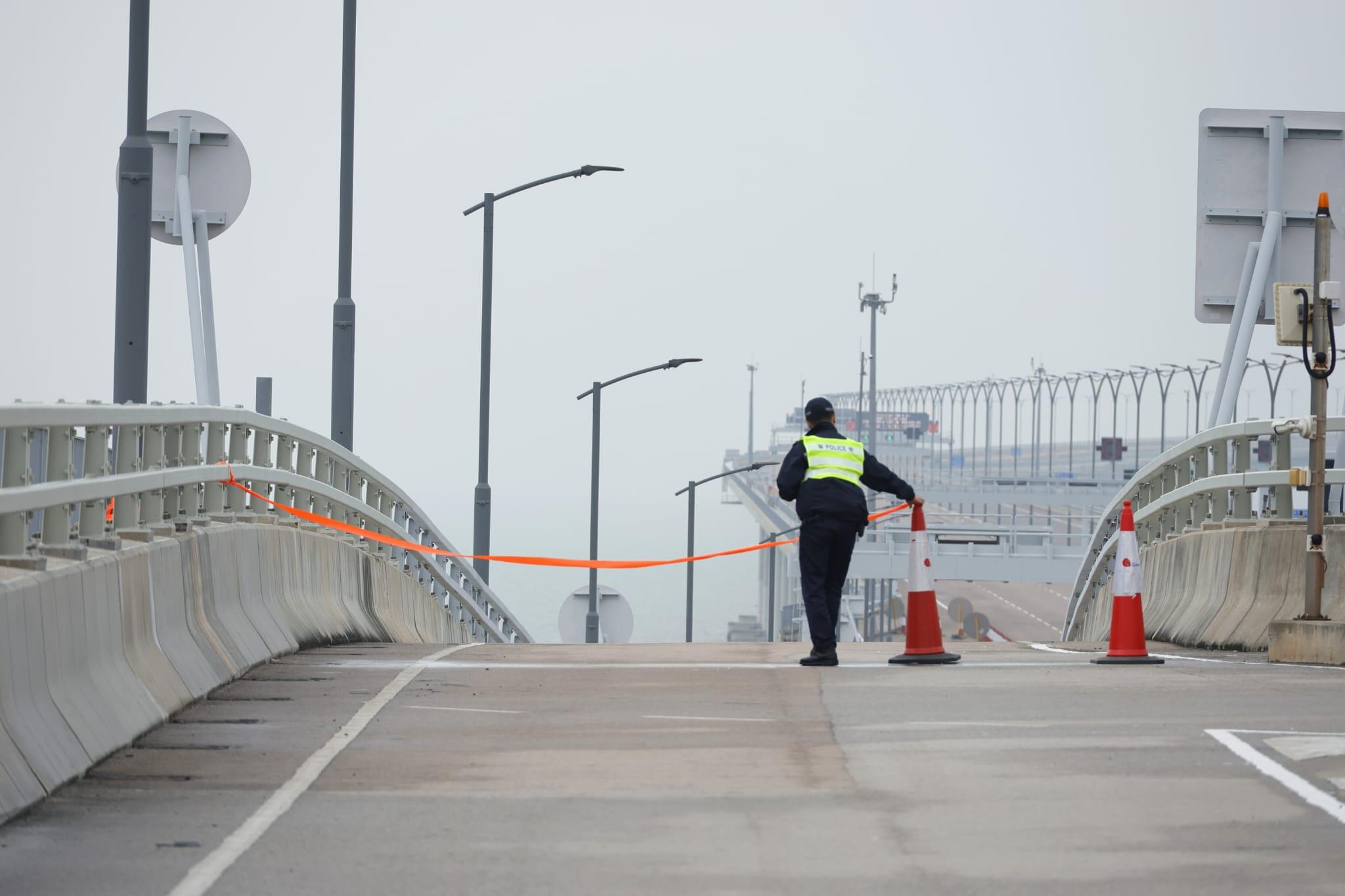 全運會公路單車測試賽今晨起步。(林俊源攝)