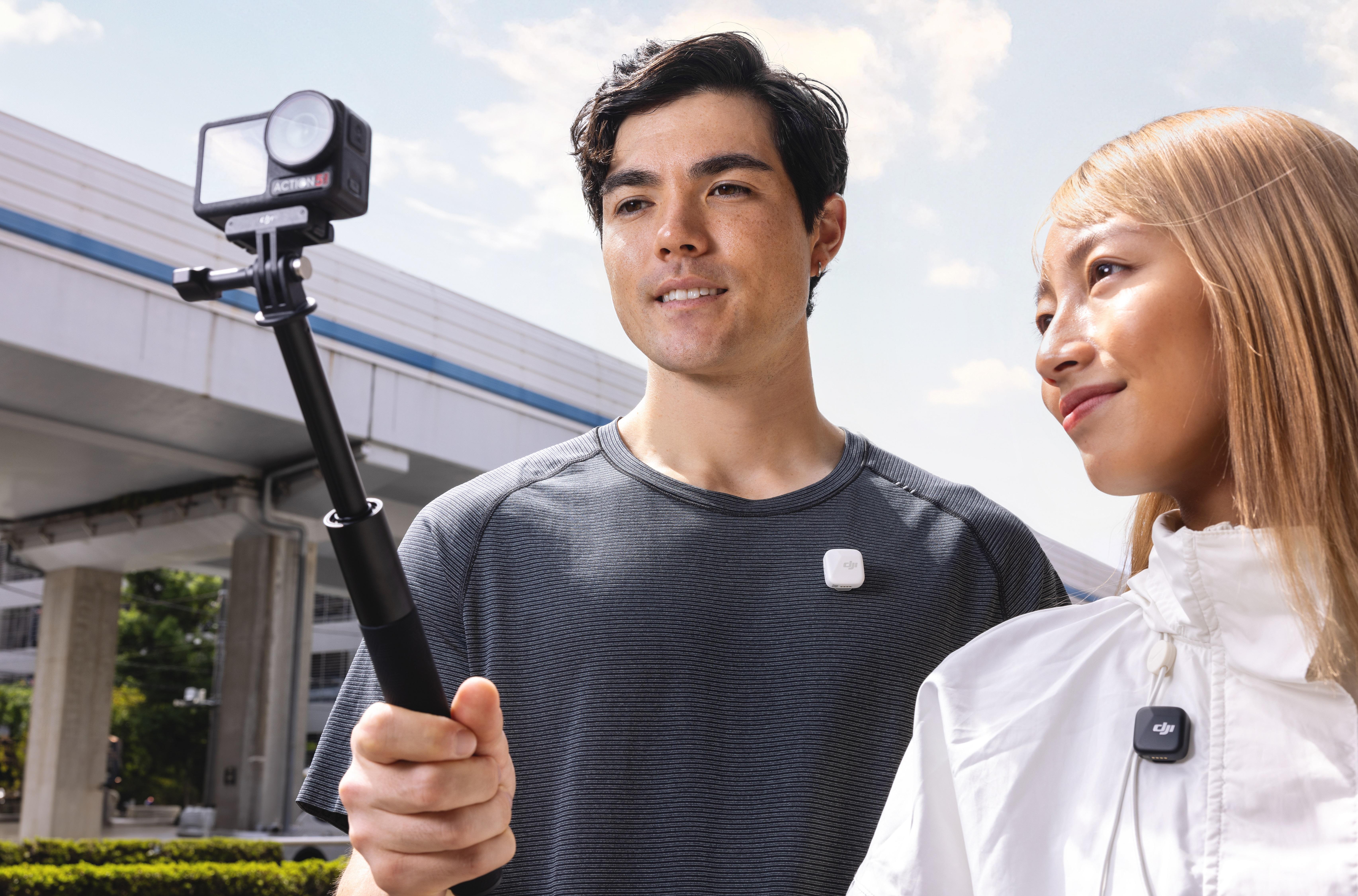 DJI Mic Mini同樣可與Osmo Action 5 Pro等運動相機配合使用。