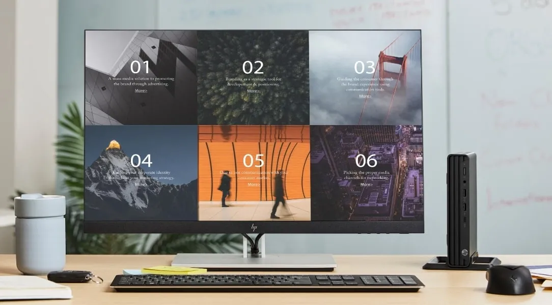HP Pro Mini 260 G9電腦連P24v G5 FHD顯示器只需$4999起。