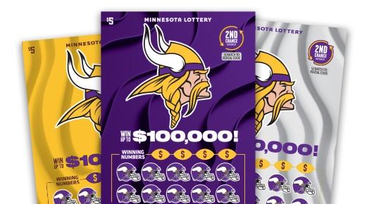 明尼蘇達州以維京隊為主題的刮刮樂。(互聯網)