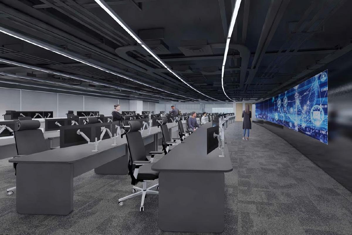 城巴全新AI營運控制中心預計明年下半年投入服務,圖為中心模擬圖片。(城巴提供)