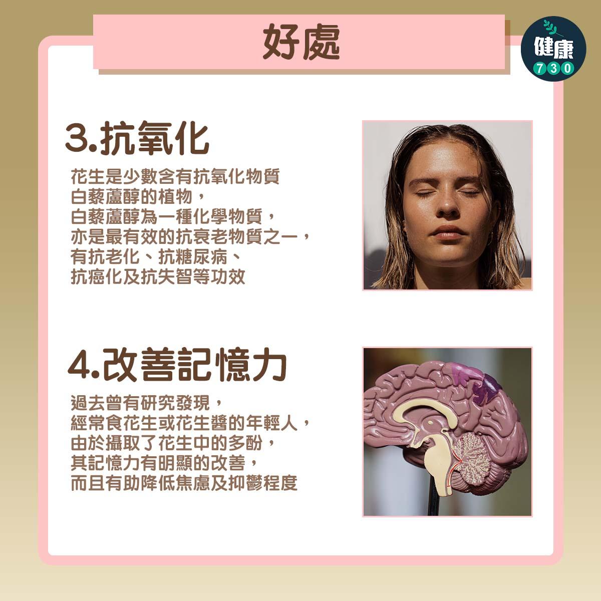 花生功效|抗氧化、改善記憶力(am730製圖)