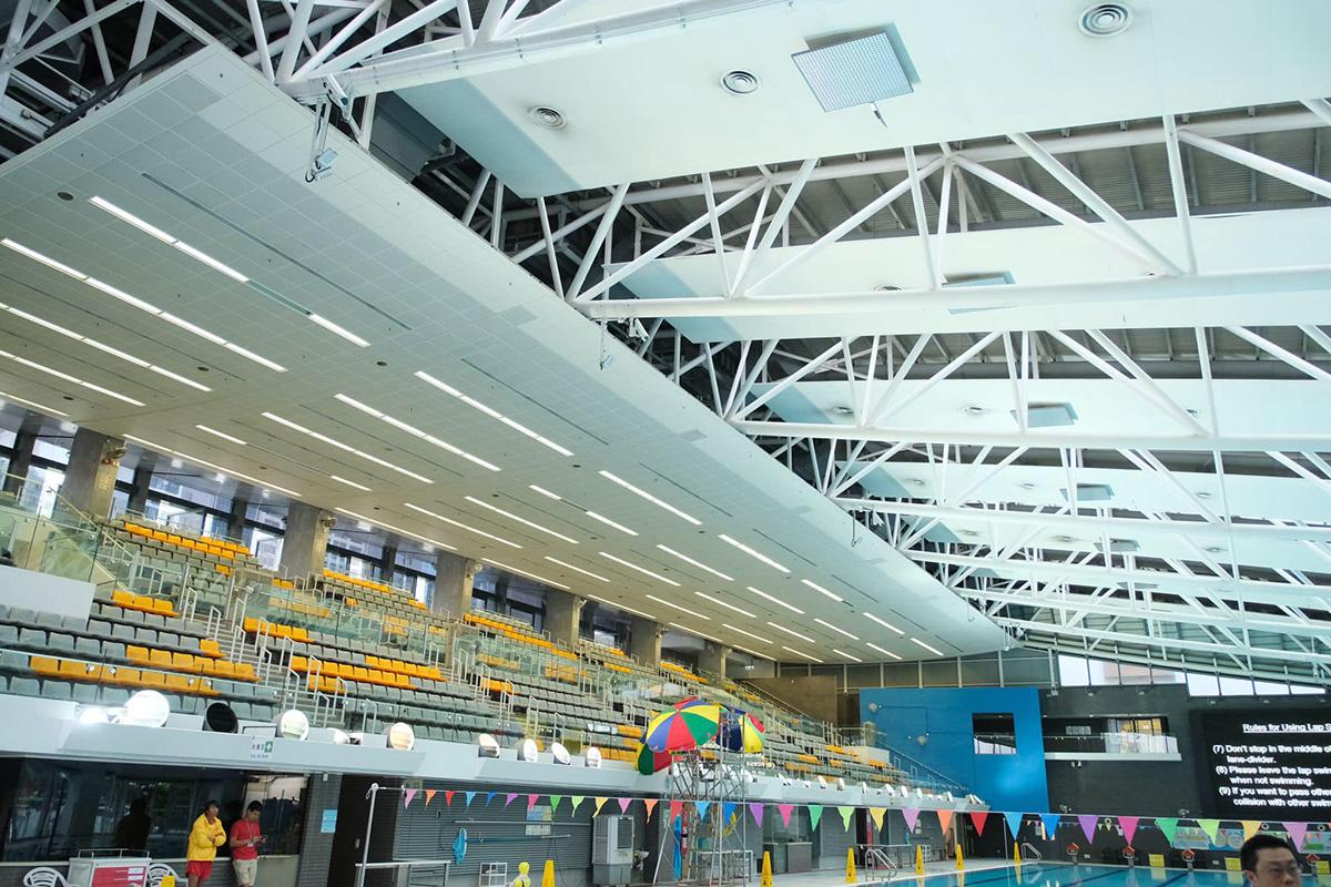 中山紀念公園泳池已安裝「人工智能遇溺偵測系統」。(田北辰FB)