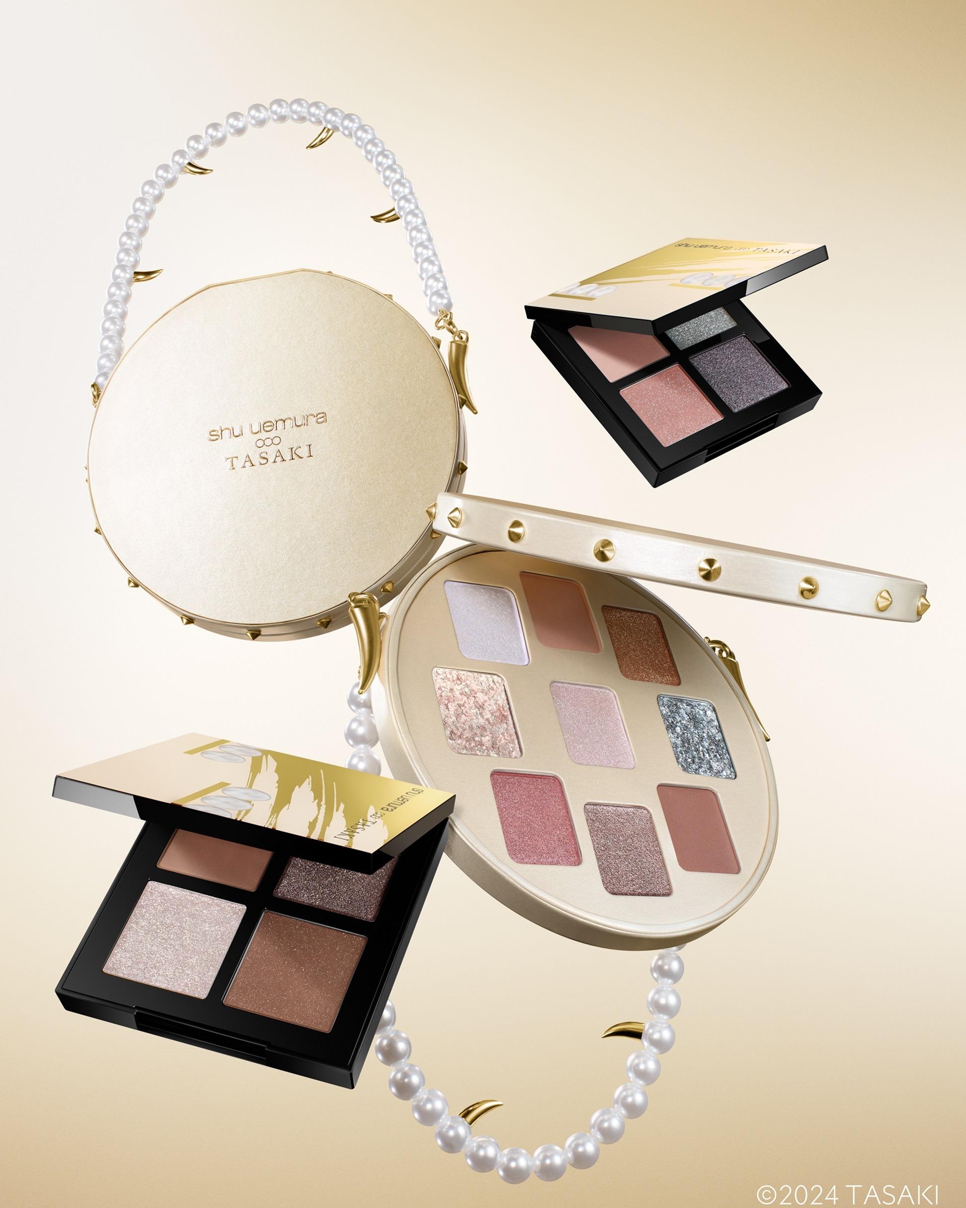 聖誕限量化妝品2024|shu uemura 植村秀 x TASAKI 限量版眼影組合 $515/2色
