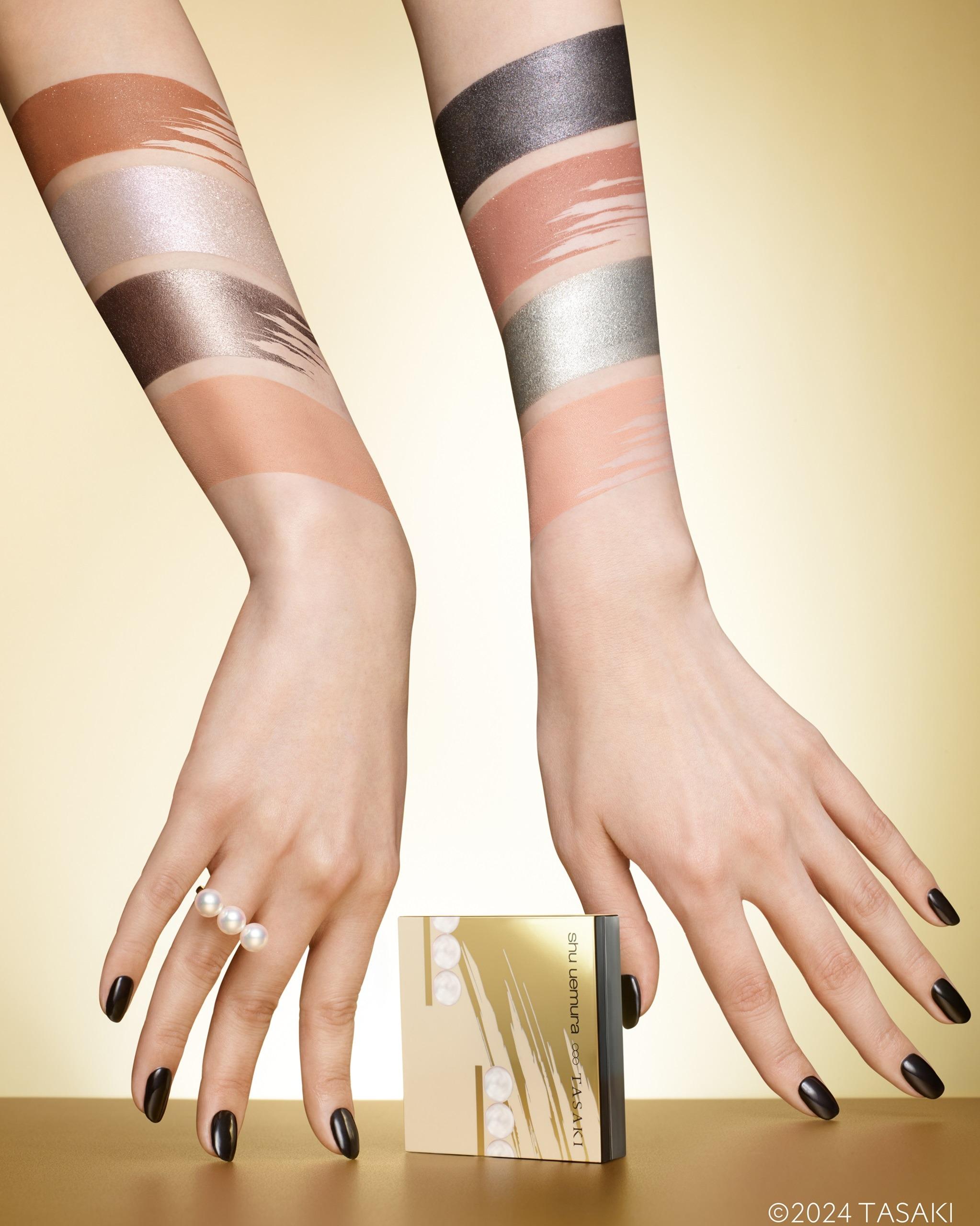 聖誕限量化妝品2024|shu uemura 植村秀 x TASAKI 限量版眼影組合 $515/2色