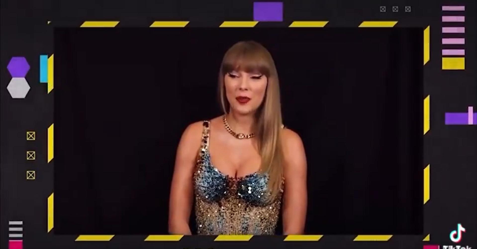 缺席頒獎禮的Taylor Swift,拍片多謝歐洲樂迷支持。