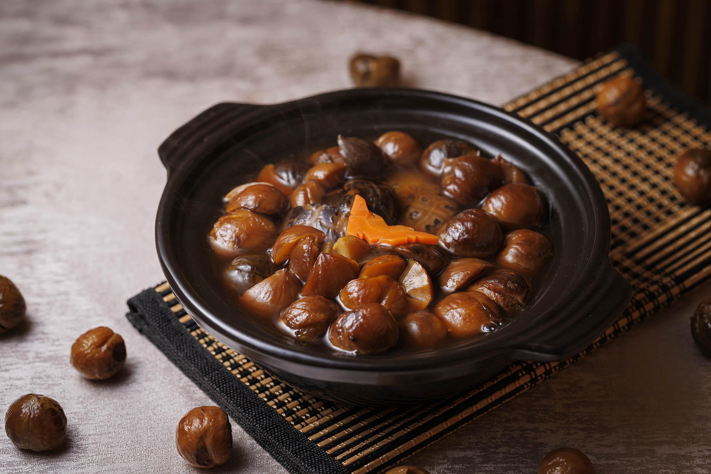 栗子炆大芥菜煲