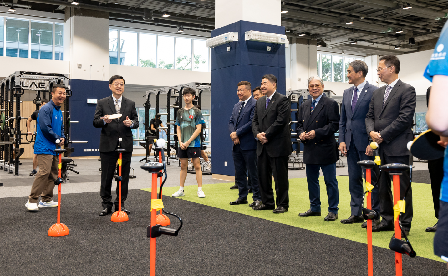 楊潤雄前天仍有與李家超一同出席體院新大樓落成儀式。(體院圖片)