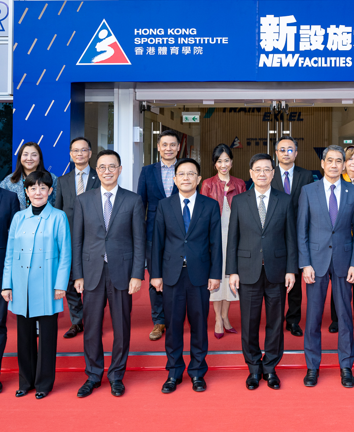 楊潤雄前天仍有與李家超一同出席體院新大樓落成儀式。(體院圖片)