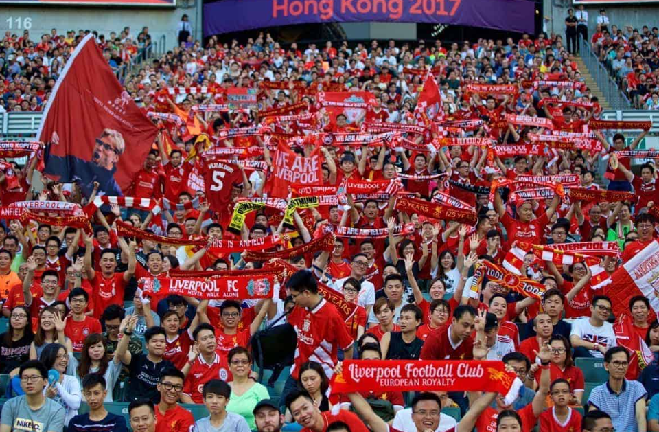 利物浦對上一次訪港是於2017年英超亞洲挑戰盃,在香港大球場接連擊敗水晶宮及李斯特城捧盃(資料圖片)