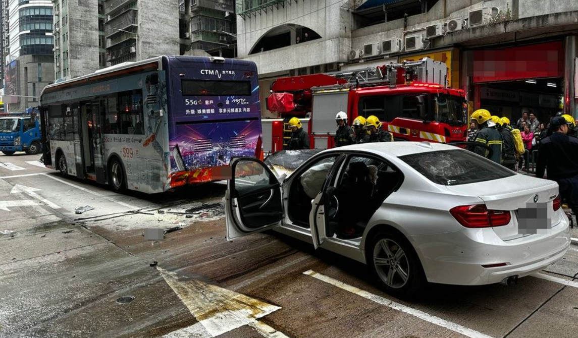 澳門黑沙環發生致命交通意外,涉事私家車57歲女司機送院搶救無效不治。(網上圖片)