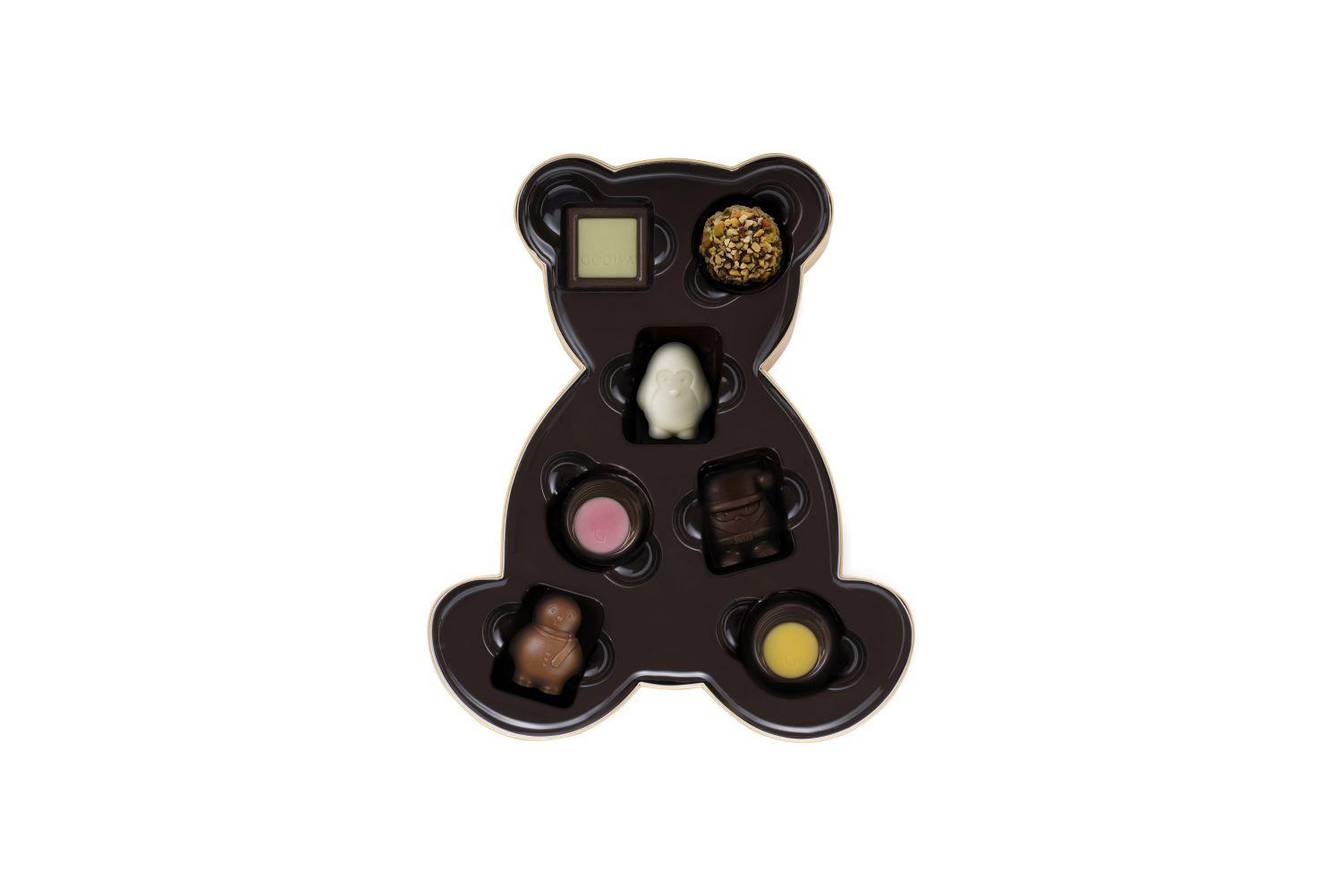 GODIVA聖誕小熊型巧克力禮盒7顆裝$299 (買三送一限時優惠)