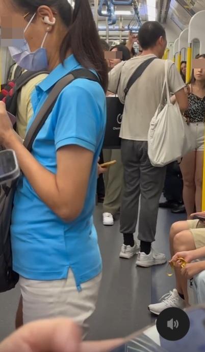 男子情緒激動,怒斥港女不准飲食。(網片截圖)