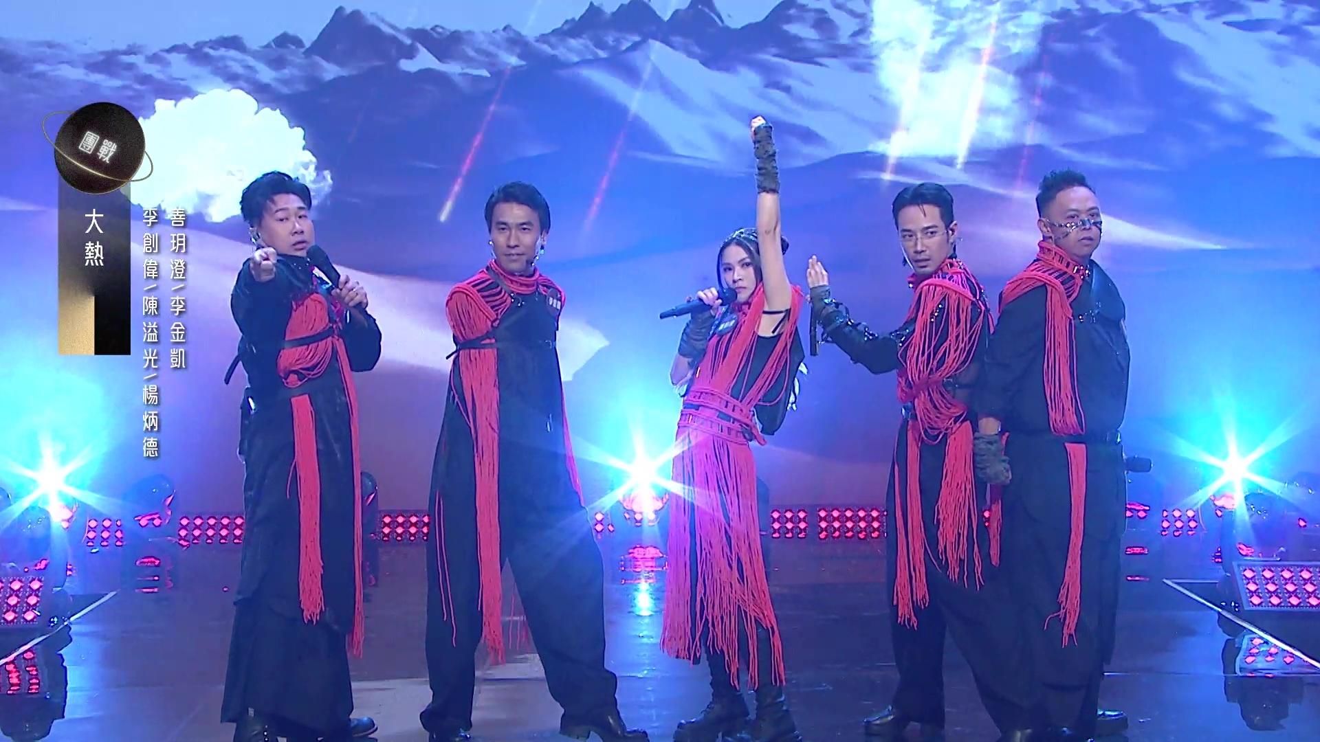 李創偉、善玥澄、楊炳德、李金凱、陳溢光演出《大熱》。