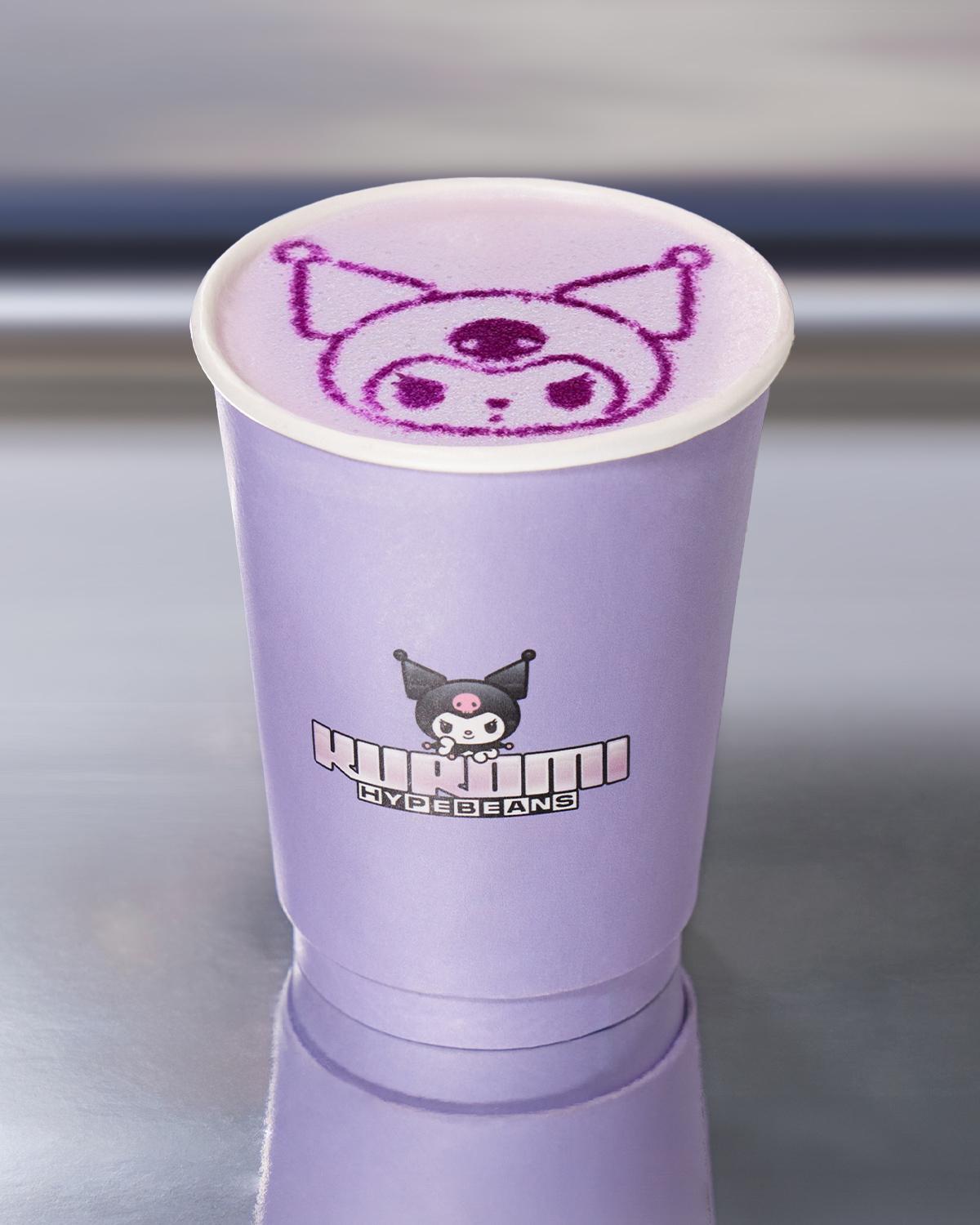 Hypebeans Kuromi Café Taro Latte(限定香芋拿鐵)小杯$50/大杯$55