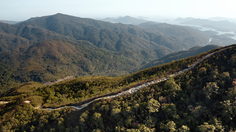 《香港四徑大步走》以鏡頭呈現香港這繁華城市獨有的壯觀山嶺景色。