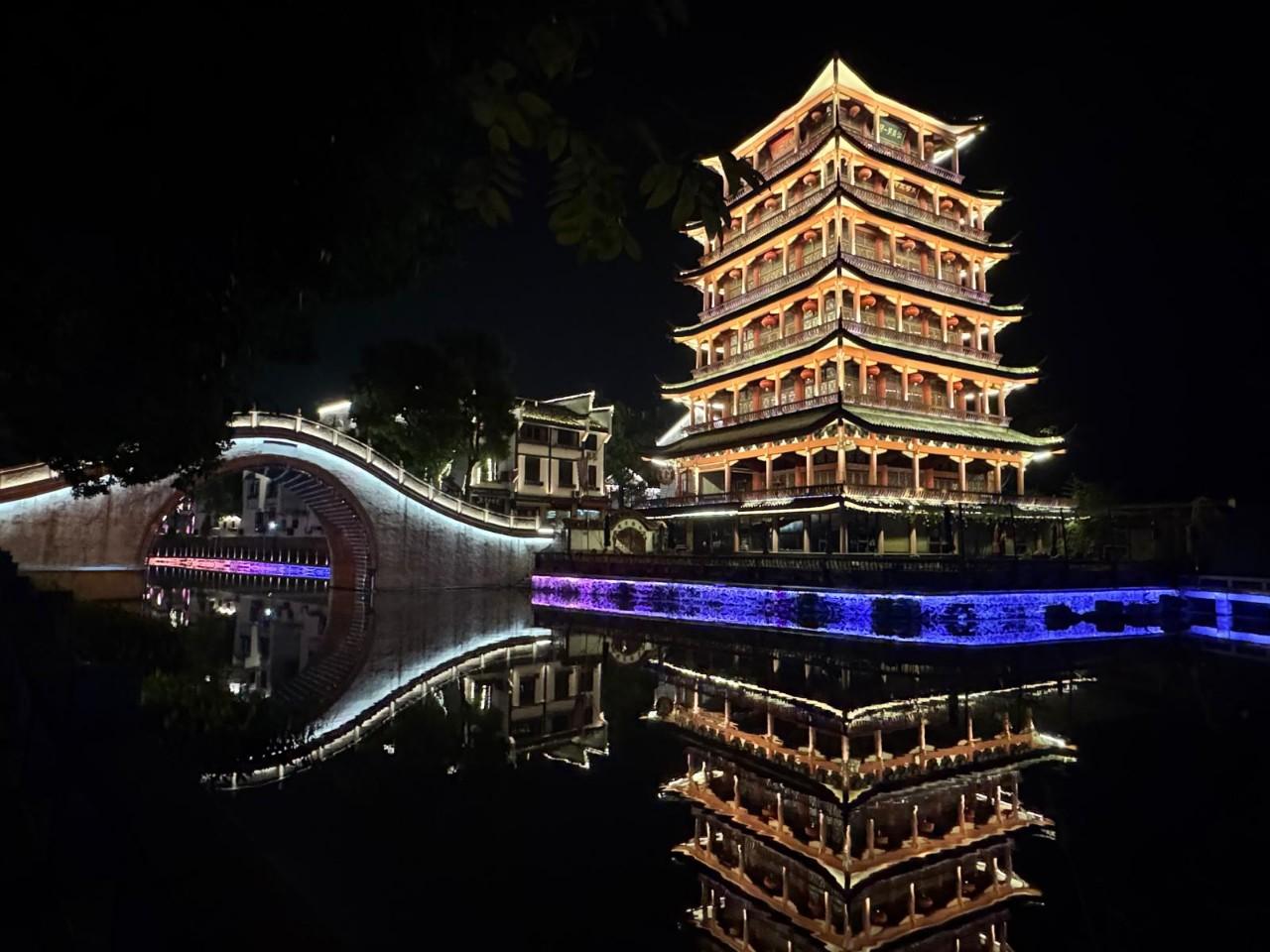 三河古鎮的望月閣