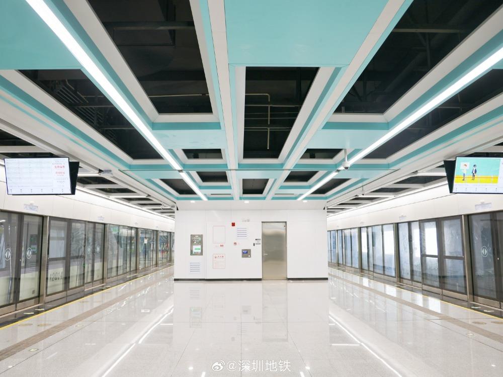 深圳地鐵12號線站內面貌。(圖片來源:深圳地鐵)