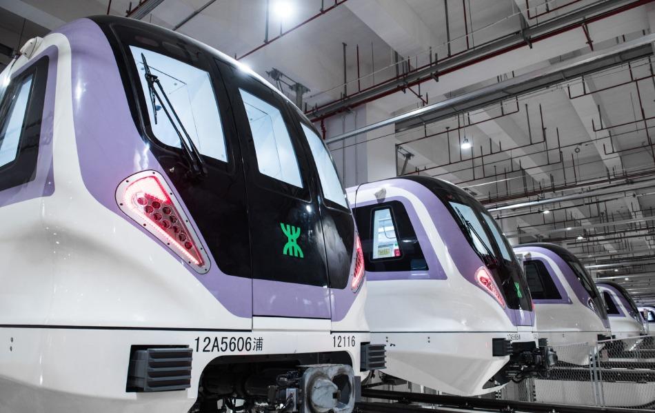 深圳地鐵12號線列車為粉紫色。(圖片來源:深圳地鐵)