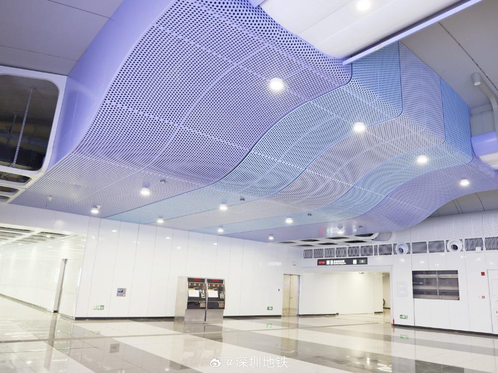 深圳地鐵12號線站內面貌。(圖片來源:深圳地鐵)