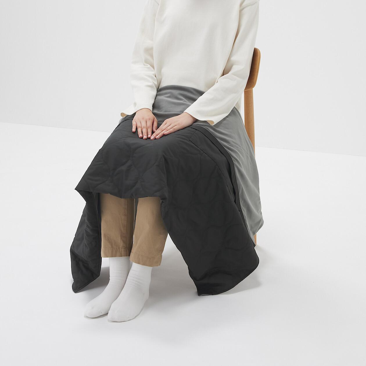 交換禮物推介|MUJI 三用可收納式口袋毛毯 $128