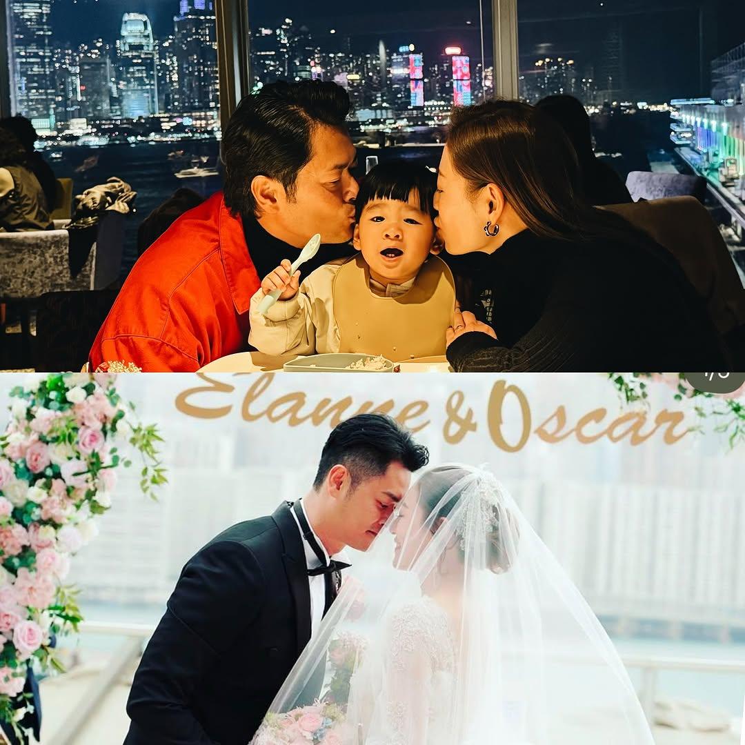 昨天是江若琳與Oscar的結婚紀念日。