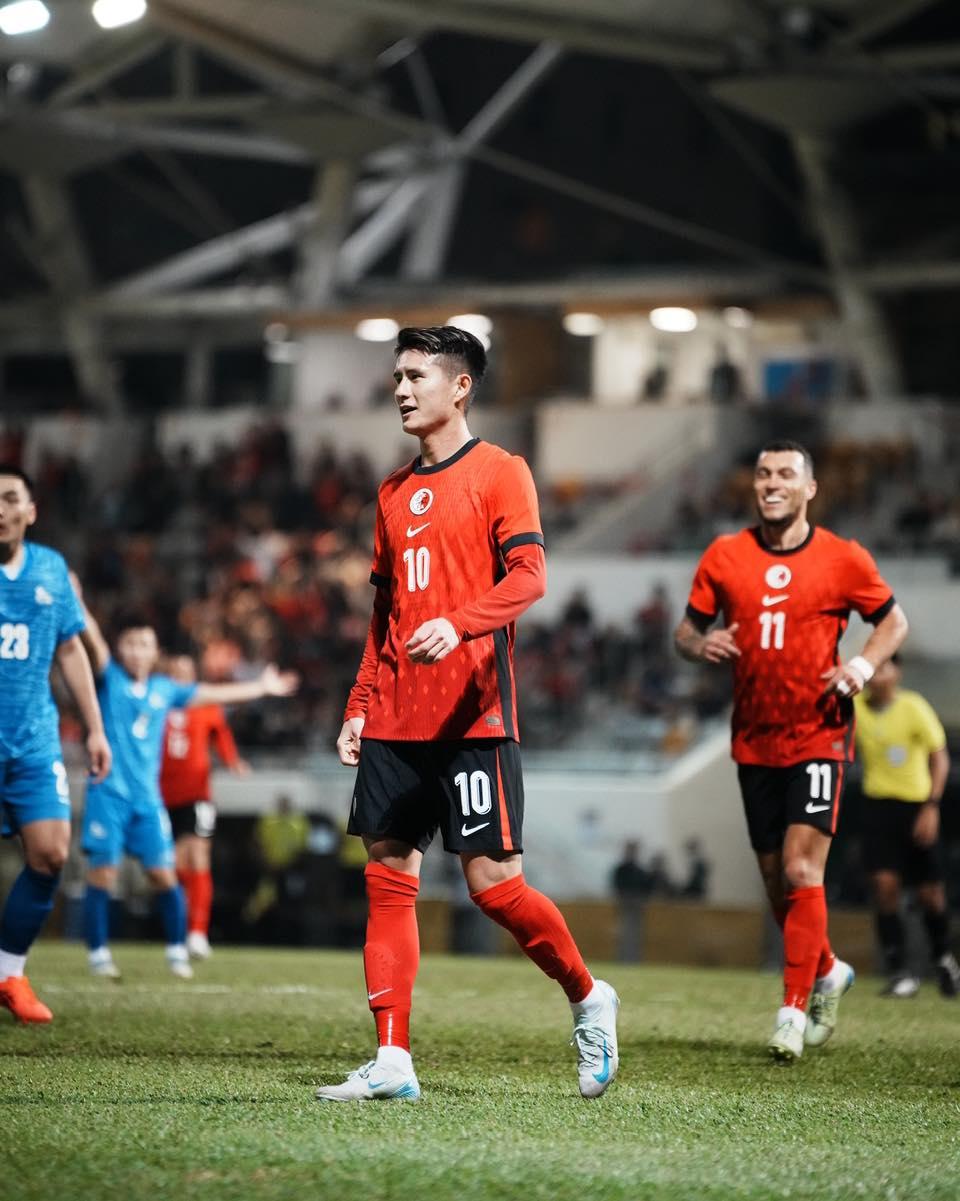 黃威與艾華頓上半場各入一球。(HKFA FB)