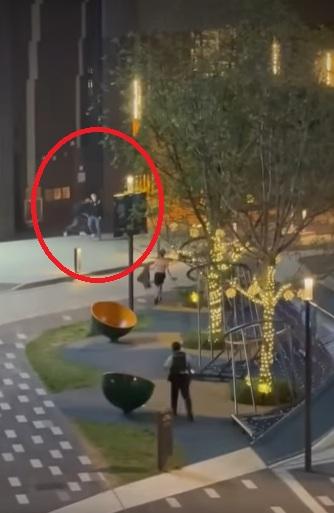 途人見狀慌忙逃避。(網片截圖)