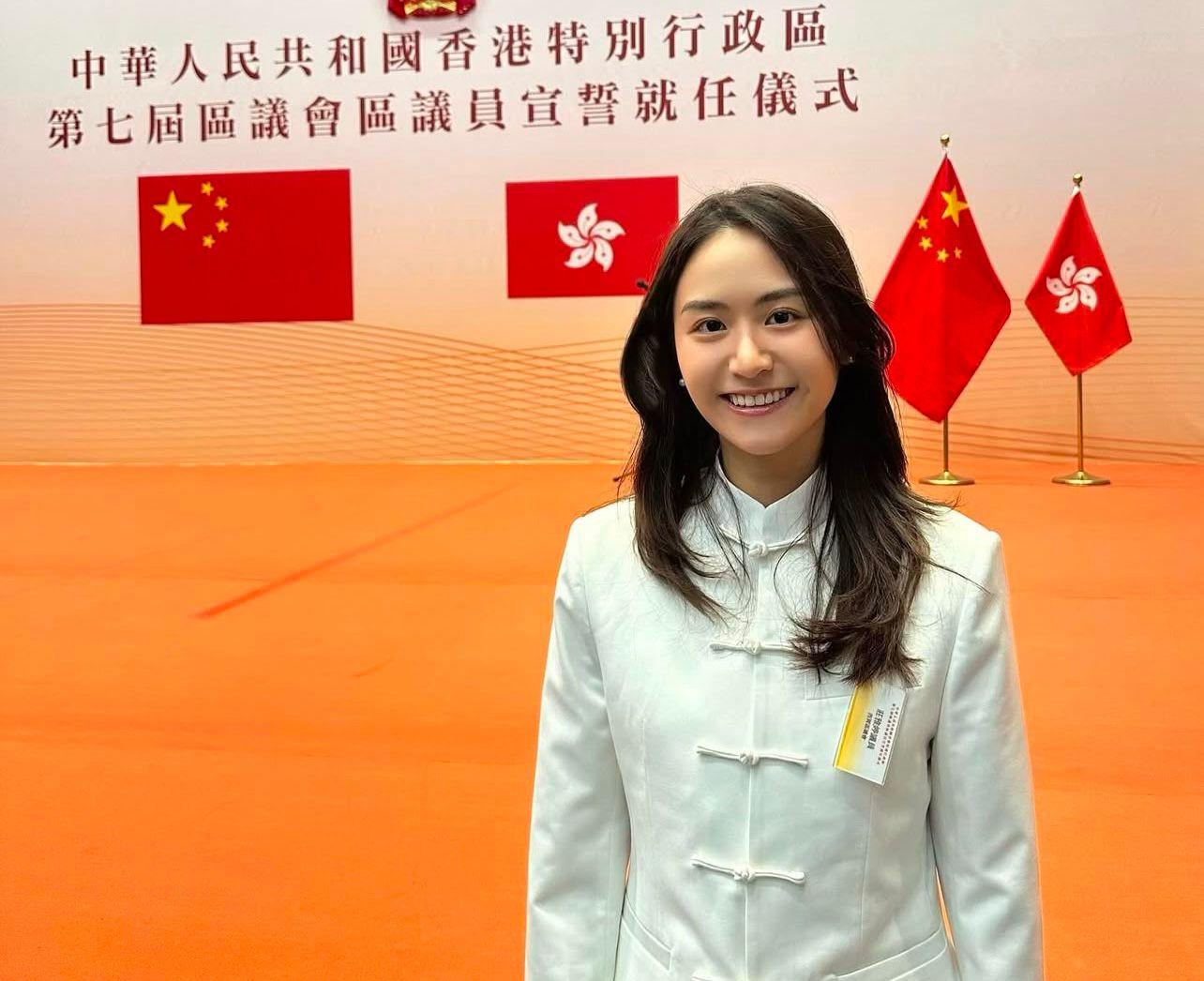 民建聯「小花」莊雅婷的外貌受關注,指如果幫到工作是好事