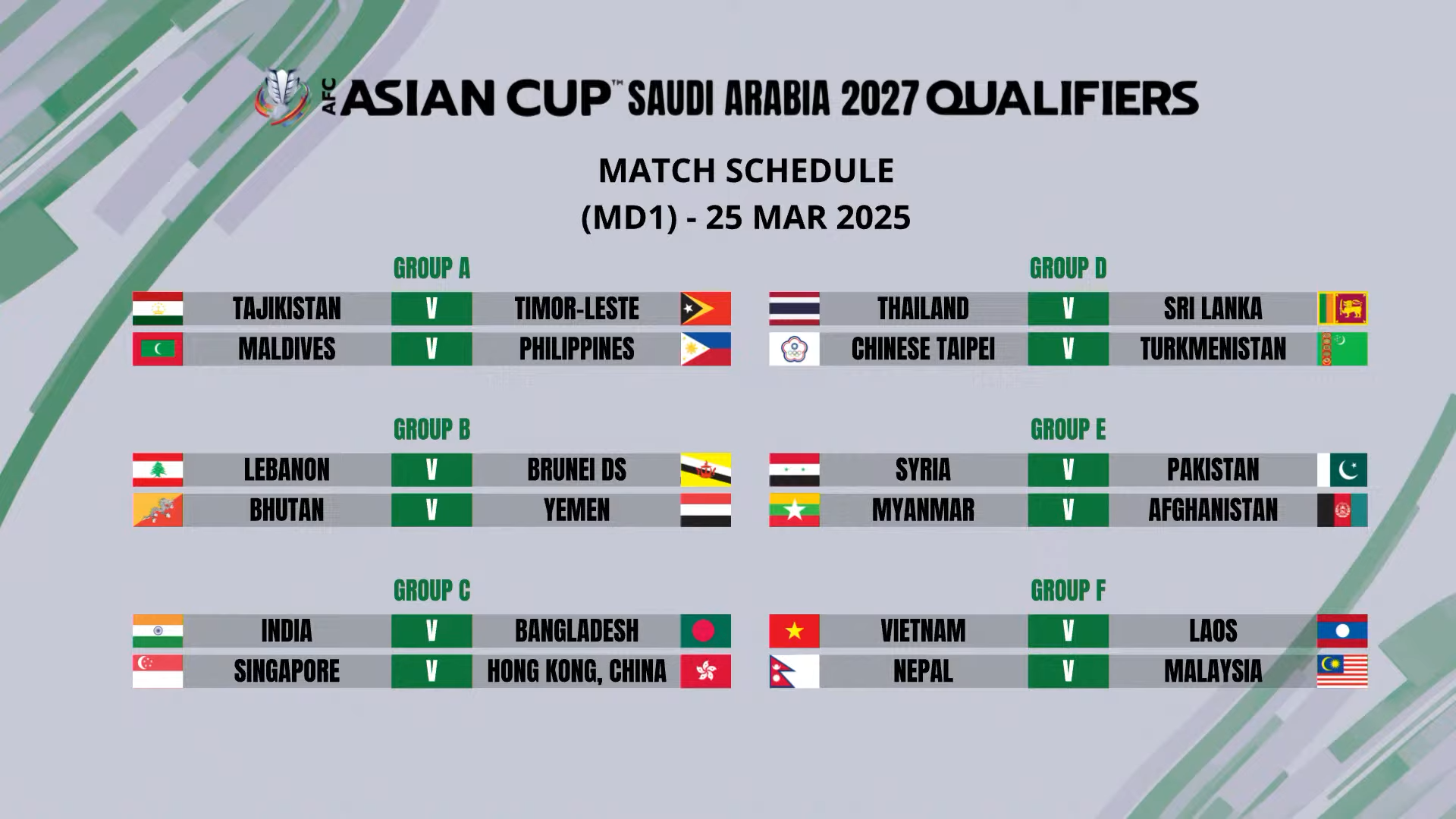 香港足球隊在亞洲盃外圍賽第3圈C組首戰,將在3月25日作客新加坡。