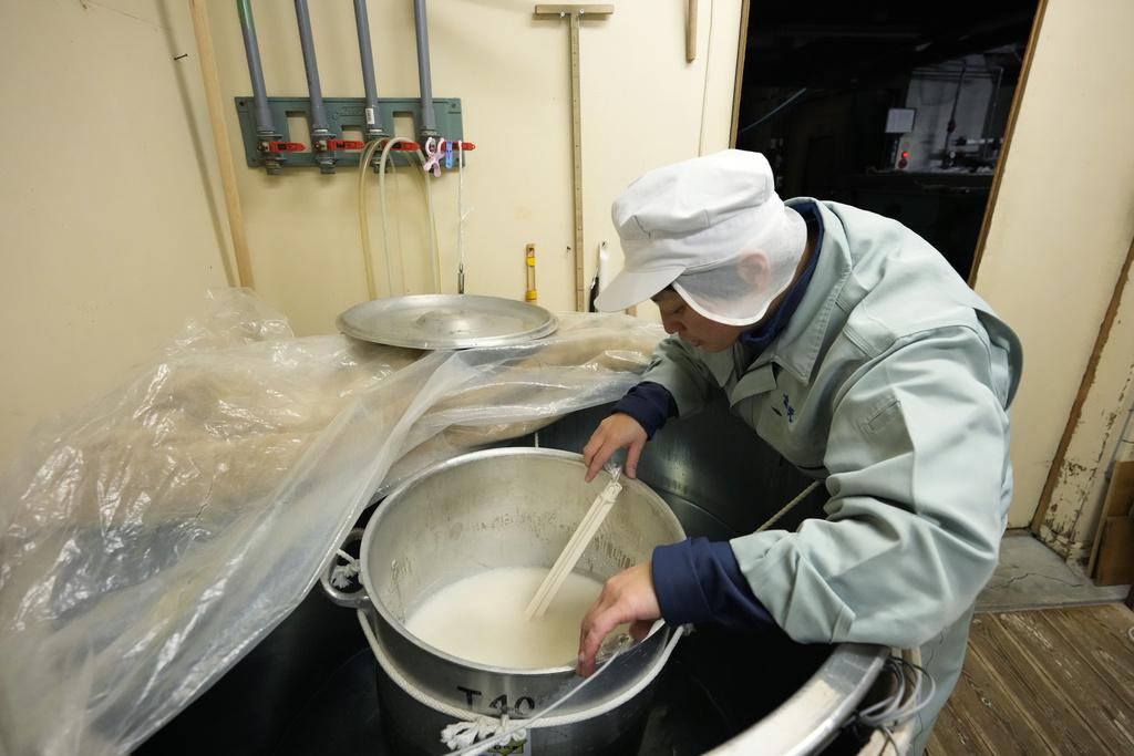 日本清酒釀造。(美聯社)