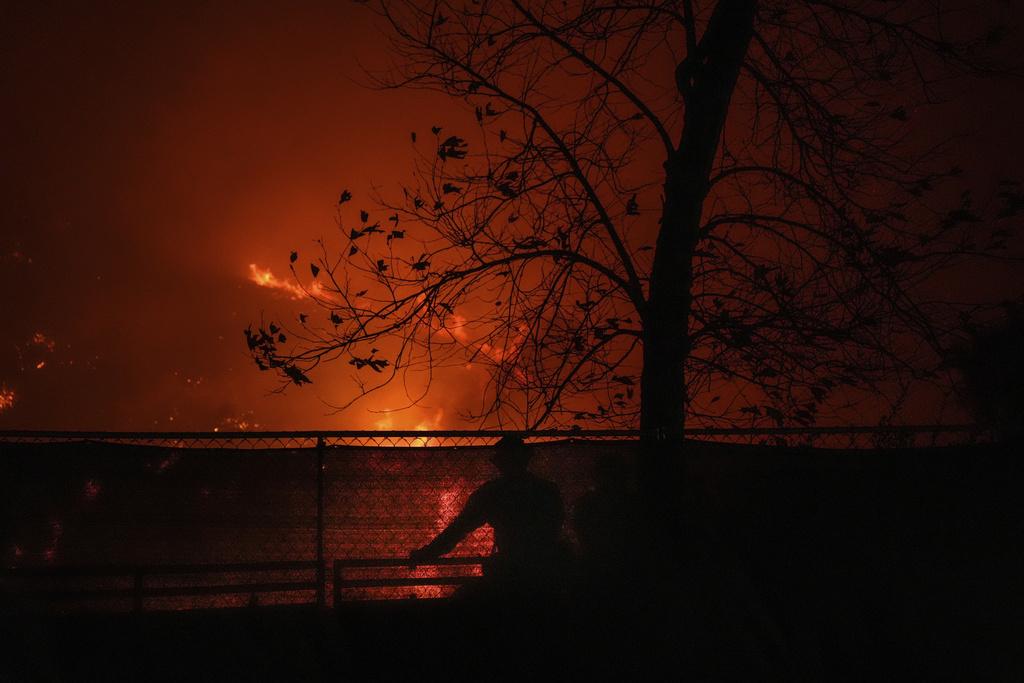 美國南加州森林山火。(美聯社)