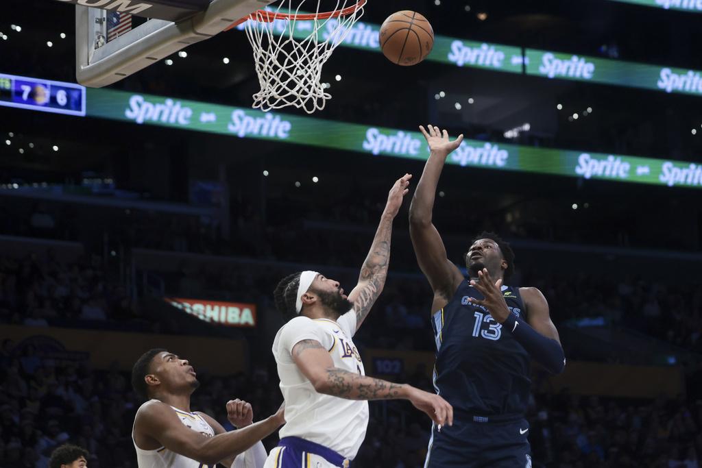 湖人116:110擊敗灰熊。(美聯社)