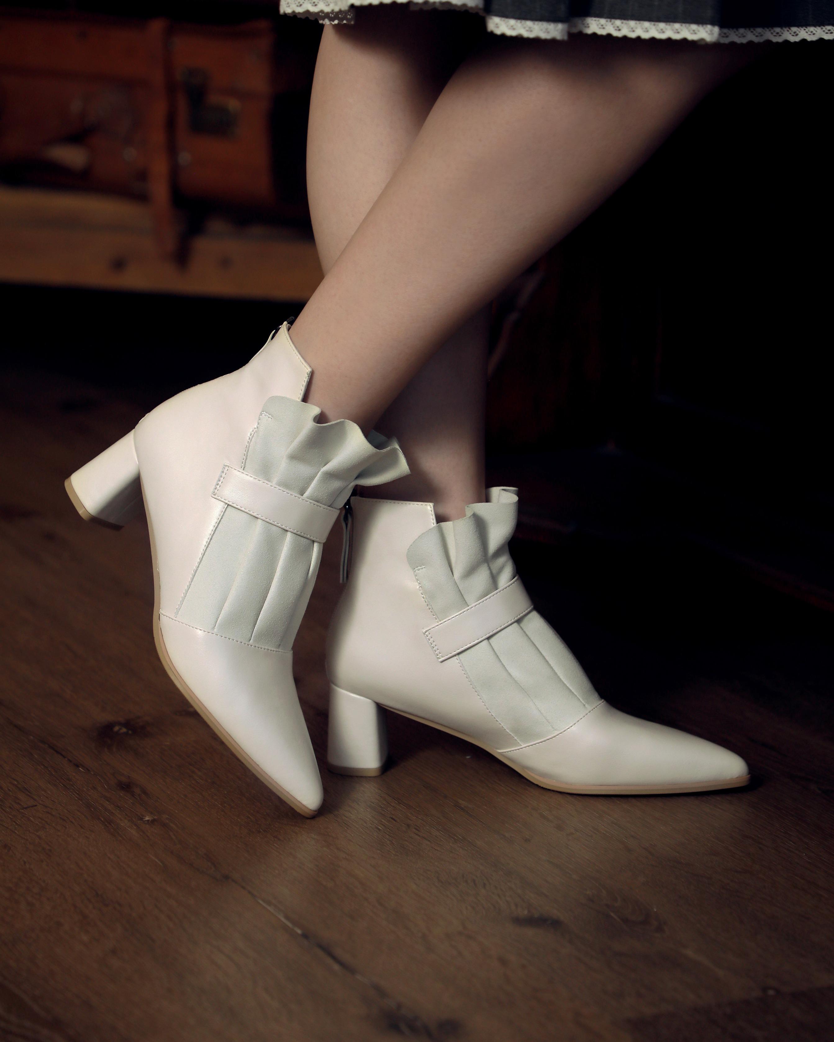 Aimee Heel Boots (黑色/杏色) $690